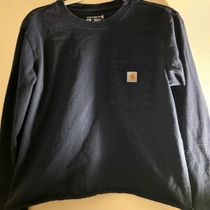 Carhartt Black Pocket Tee with Logo Cropped